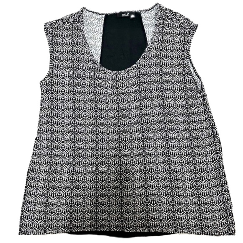 A.N.A | TUNIC | BLACK AND WHITE | SZ XL |